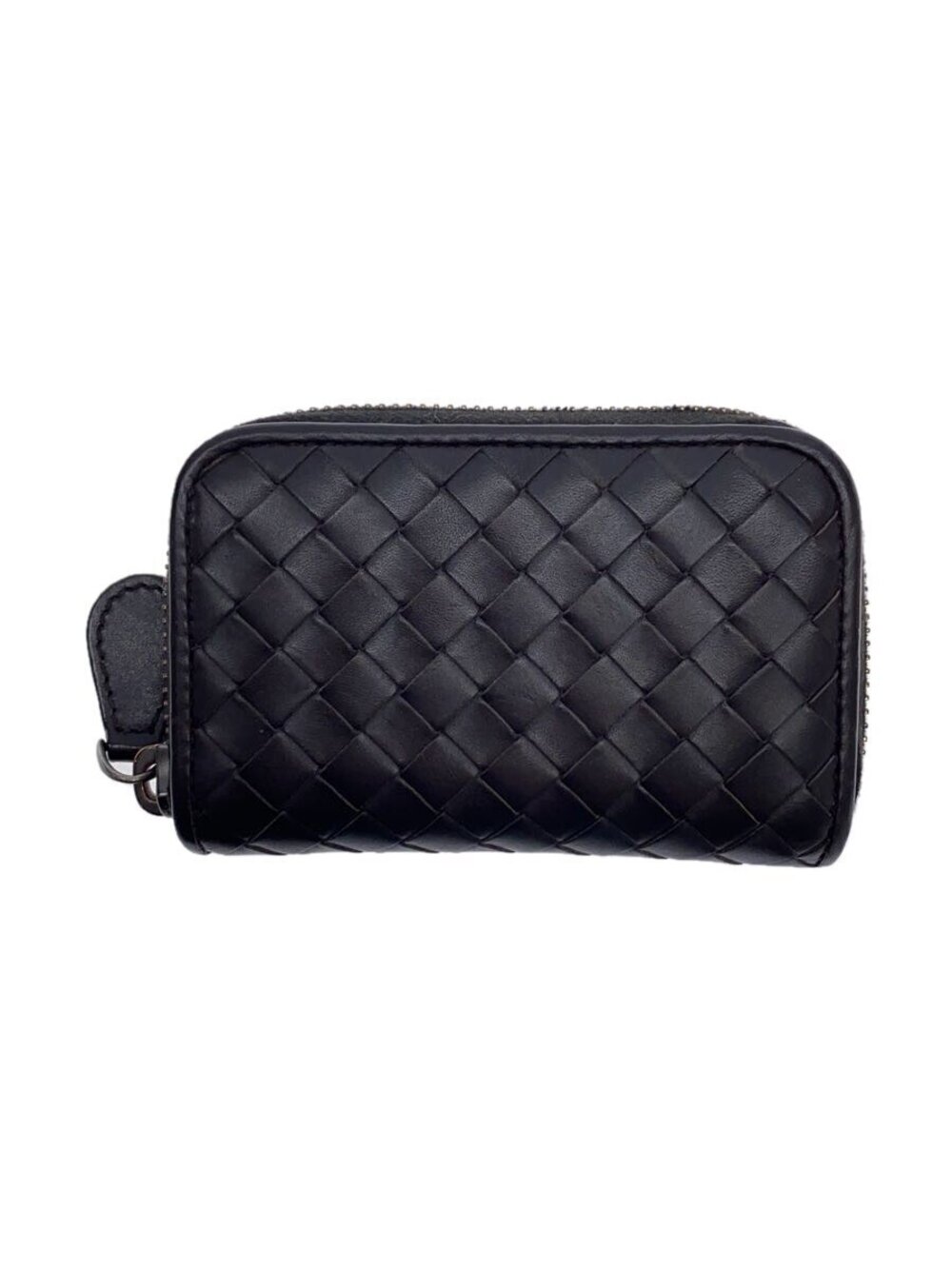 BOTTEGA VENETA Card Case Wallet Cowhide Leather Brown Intrecciato